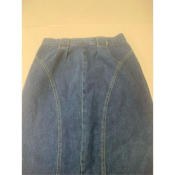 Vintage Denim High Waisted Skirt - Picture 4 of 10